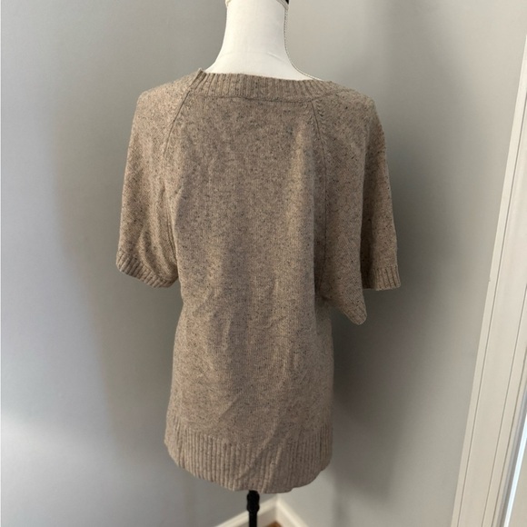 7 For All Mankind Wool/Cashmere Long Scoopneck Sweater Size M Taupe - Picture 7 of 12